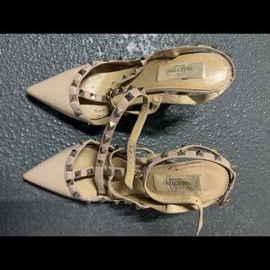 Nude Valentino Rockstud Heels